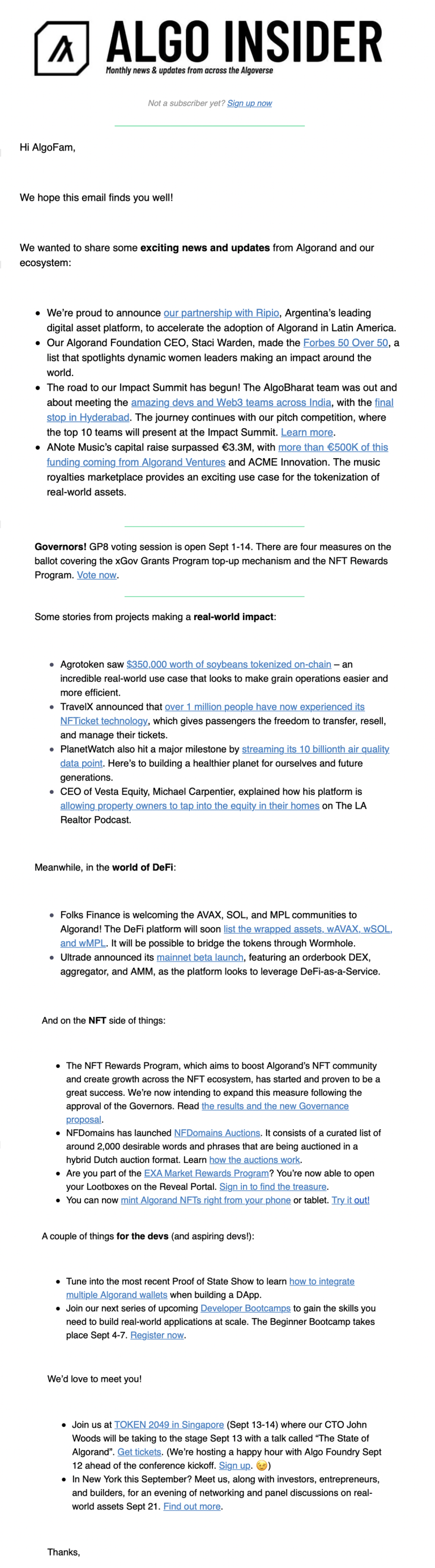 Algo Insider newsletter — October 2023