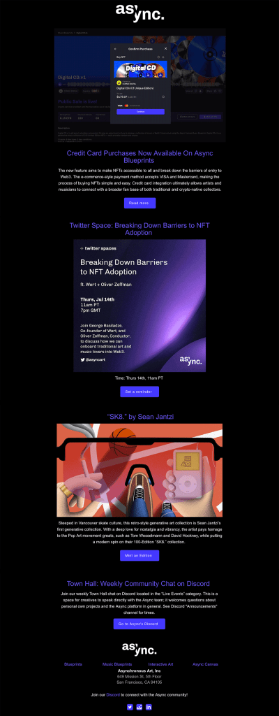 Async Art newsletter